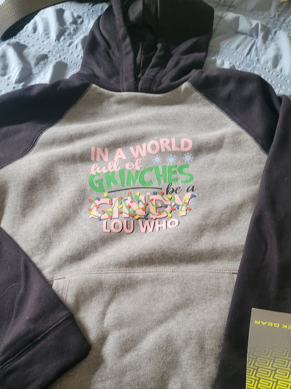 Kids Hooded Sweatshirt  Dr Seuss Holiday Graphic